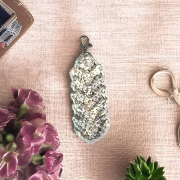 Tan crochet Keychain Accessory - Picture 4 of 4